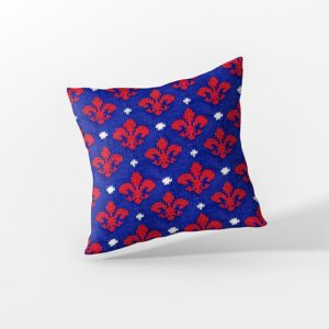 coussin fleur de lys par serialknitter paris