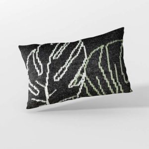 Coussin Monstera par serialknitter paris