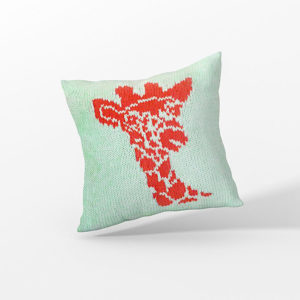 Coussin giraphe par serialknitter paris