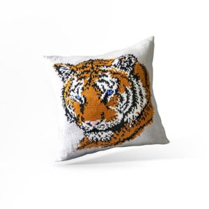 Coussin tigre par serialknitter paris
