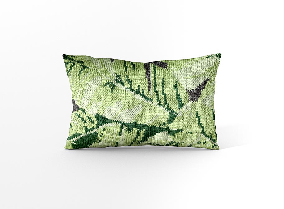coussin feuille bananier serialknitter paris