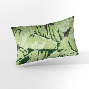 Coussin feuille bananier par serialknitter paris