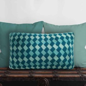 Coussin Entralac situ