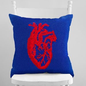 coussin tricoté laine